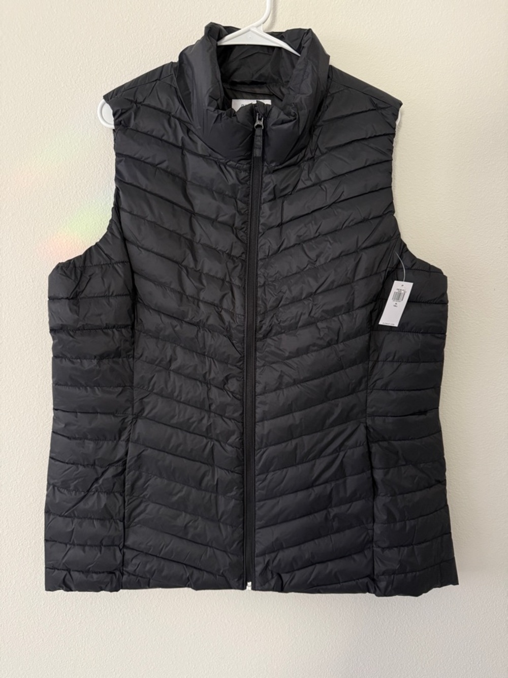 Old Navy Narrow Channel Quilted Puffer Vest Black Women’s XLT XL Tall New - Picture 5 of 7